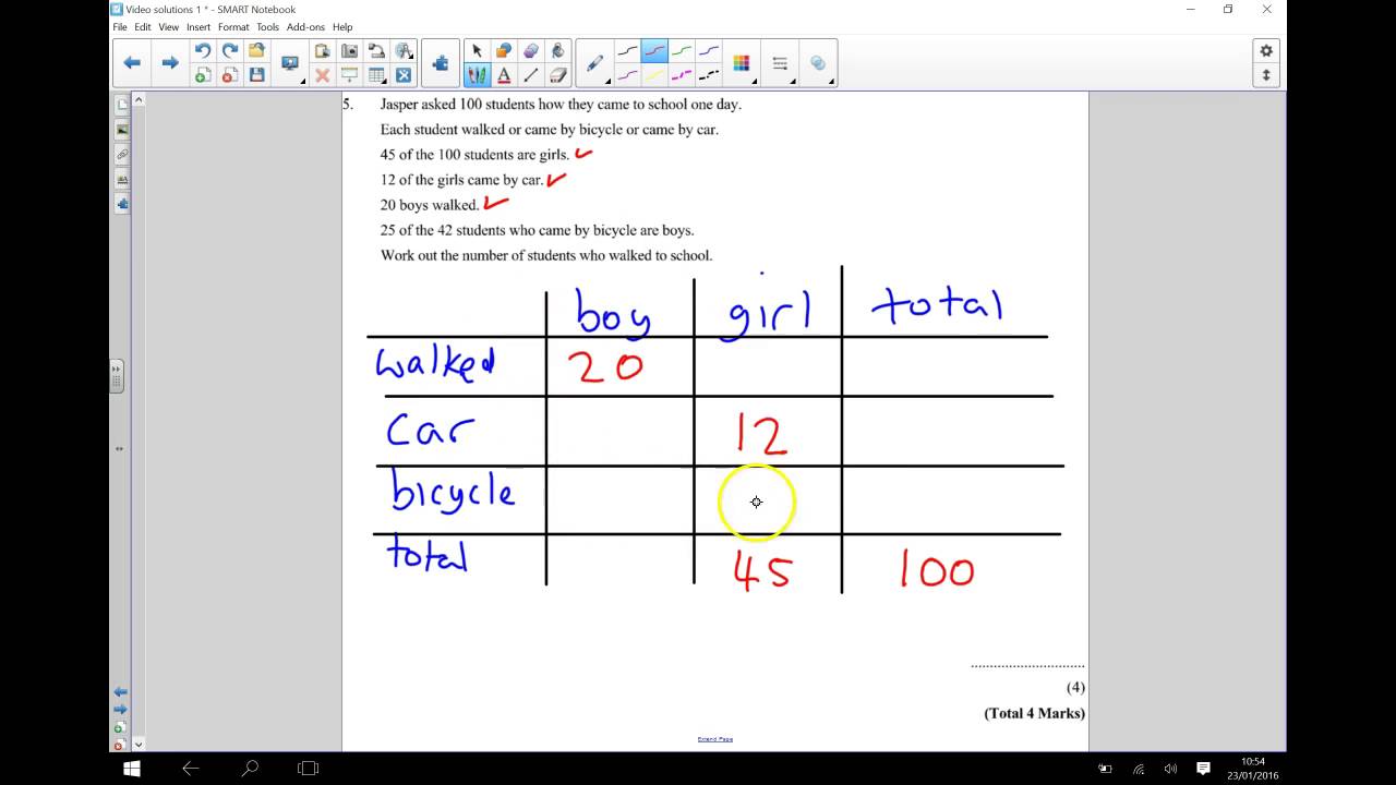 lesson 3 problem solving practice two way tables