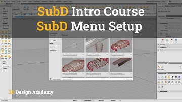 Autodesk Alias Tutorials, SubD Intro 2 - SubD Menu Setup