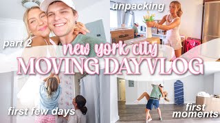 MOVING INTO OUR NYC APARTMENT!📦💖 | Part 2, Unpacking, Organizing, Moving Vlog | Lauren Norris