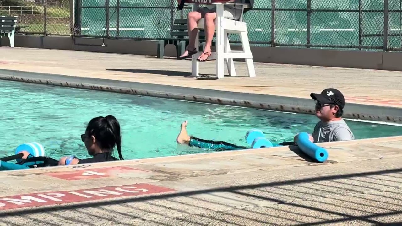 Swimming class with Kaia and Bubba 