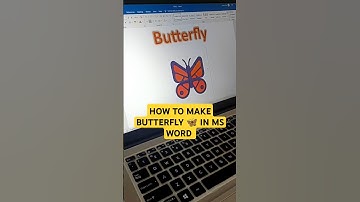 How To Make/Draw Butterfly 🦋 In MS Word | MS Word Shortcut #msword #design #computer #shorts
