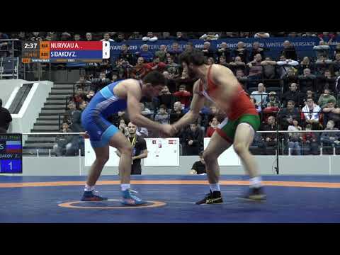 1/2 FS - 74 kg: A. NURYKAU (BLR) v. Z. SIDAKOV (RUS)