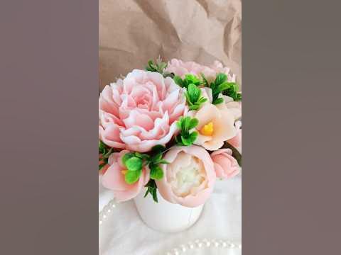 пионы из мыла #мыловар #букетизмыла - YouTube