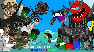 AMONG US CONFRONT THE SKIBIDITOILET AND SICENTIST BOSS | AMONG US ANIMATION