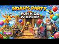 Noah’s Party 🦒🐢🐘 Get On The Boat! | Fun Kids Worship Song (Lyric Video)