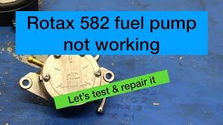 Rotax 582 Mikuni fuel pump bench testing and repair