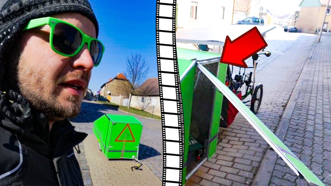 Tür an LATERNE ABGERISSEN, AKKU VERLOREN & LADESTATION SPINNT RUM🤦‍♂️550KM Fahrradwohnwagen Tour.