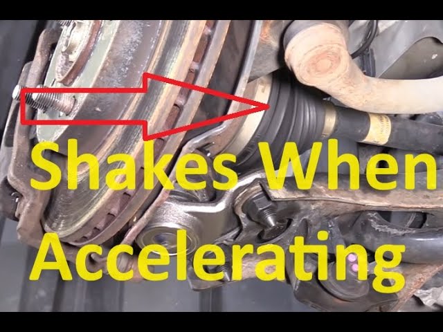 Visual representation of potential car problems that explain why your car would shake when you accelerate.