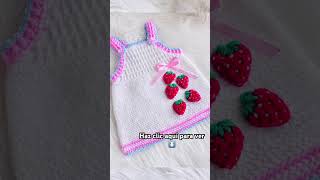 Vestido jardinero para niña con gancho paso a paso #crochetforbaby #ganchillo #shorts