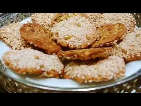 Arabic,Famous Barazek Cookies | Eggless | Sesame Cookies - Dubai Kitchen