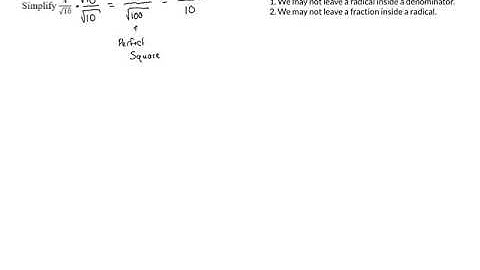 Rationalizing the Denominator - Problem 1