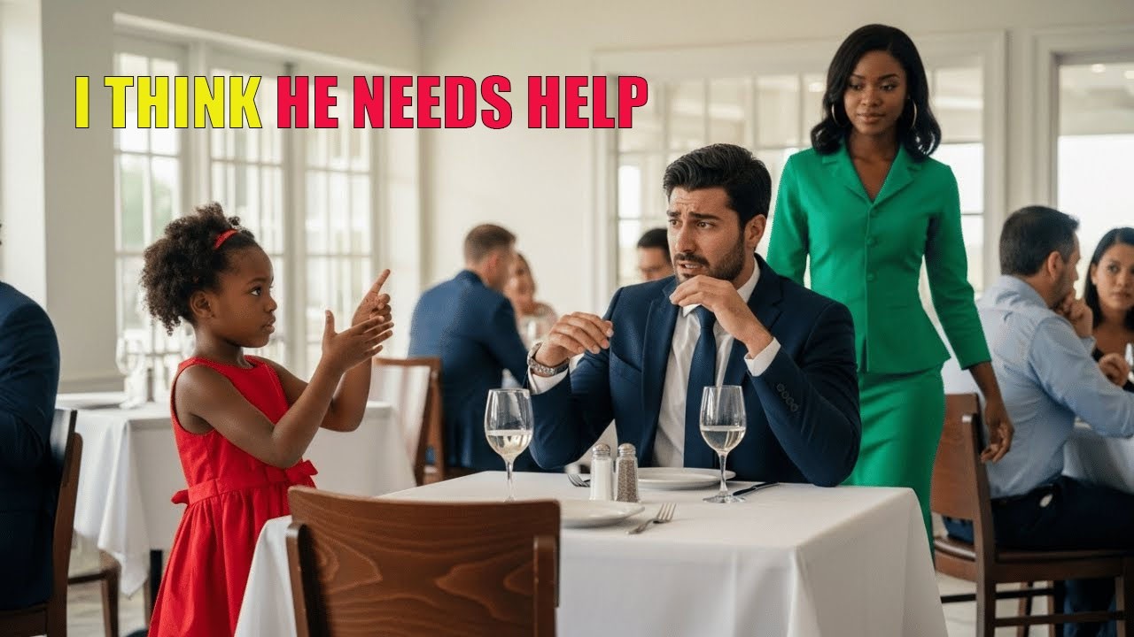 Mute Millionaire Sits Alone in a Restaurant — Until a Little Girl Uses Sign Language to Speak.