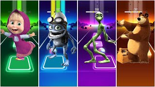 🎵 Crazy Frog 🐸 • Masha & Medved 🐻 • Dame Tu Cosita 👽 | Tiles Hop Challenge! 🎮✨