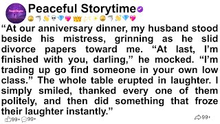 At our anniversary dinner, my husband stood beside his mistress, grinning as he slid divorce papers