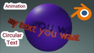 Circular Text Animation in Blender  /  Blender tutorial