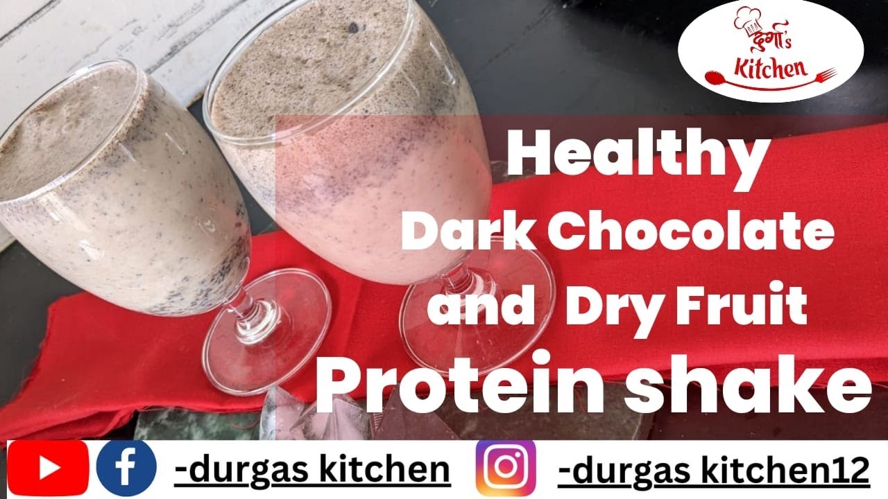 Healthy Dark Chocolate &Dryfruit Protien Shake How to Make Chocolate