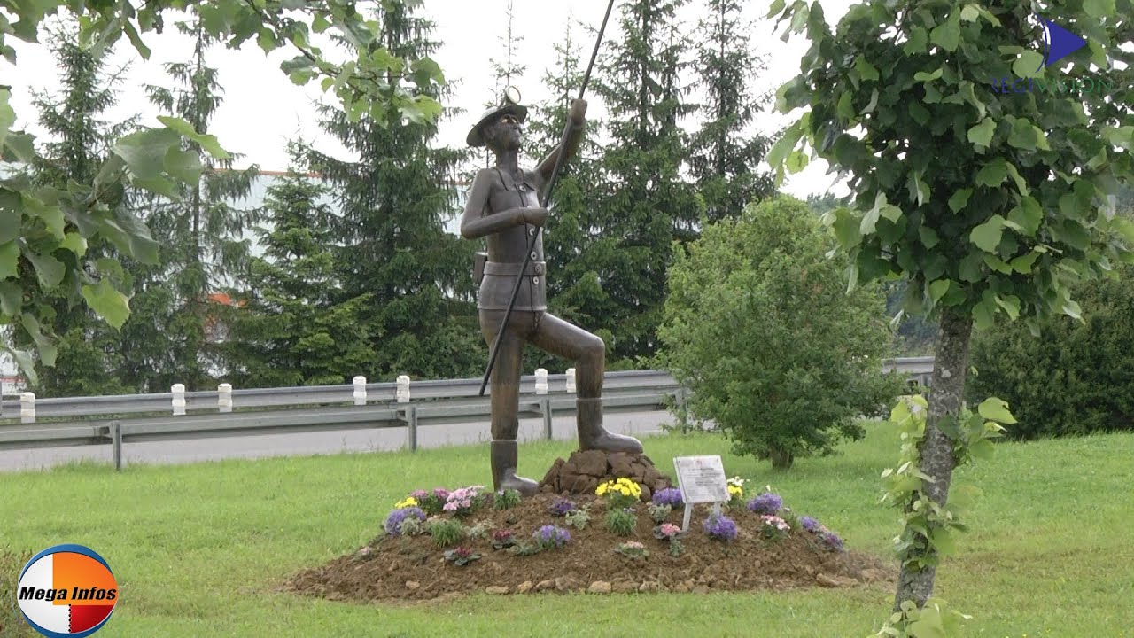 Une statue de mineur à Fontoy en mémoire du passé minier