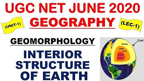 Interior structure of Earth Lec 1 Unit 1 Geography ugc net june 2020