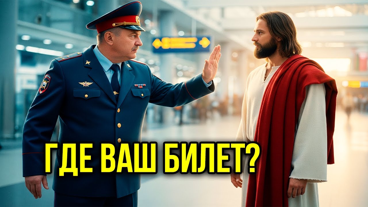 СОТРУДНИК АЭРОПОТРА НЕ ПУСТИЛ БЕЗБИЛЕТНИКА НА САМОЛЕТ..ОН НЕ ЗНАЛ, ЧТО ЭТО БЫЛ ИИСУС