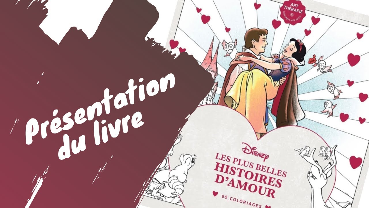 Page De Garde Des Douze Histoires D'hamour Celebre Les plus belles histoires d’amour - coloriage Disney - Hachette Heroes