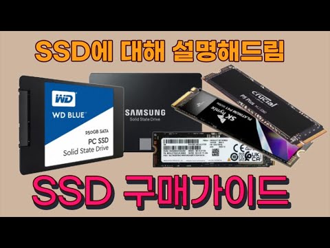 SSD 구매할 때 알면 좋은 상식 SSD 종류와 용어까지 모두 알려드림 