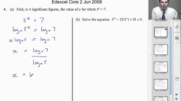 A-Level Maths Core 2 Paper June 2008 - Q4 - Edexcel