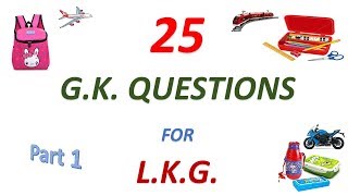 25 G K  Questions for LKG Part 1 screenshot 3