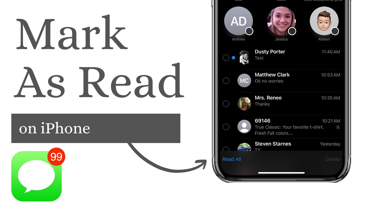 How To Mark All Text Messages As Read On IPhone Full Guide YouTube