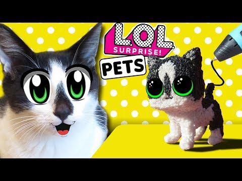 КУКЛЫ ЛОЛ КОТ МАЛЫШ и КРОЛИК БАФФИ! наши LOL PETS! LOL SURPRISE 3Д РУЧКОЙ ! ИГРУШКИ СВОИМИ РУКАМИ