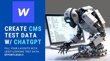 Create Test CMS Data w/ ChatGPT