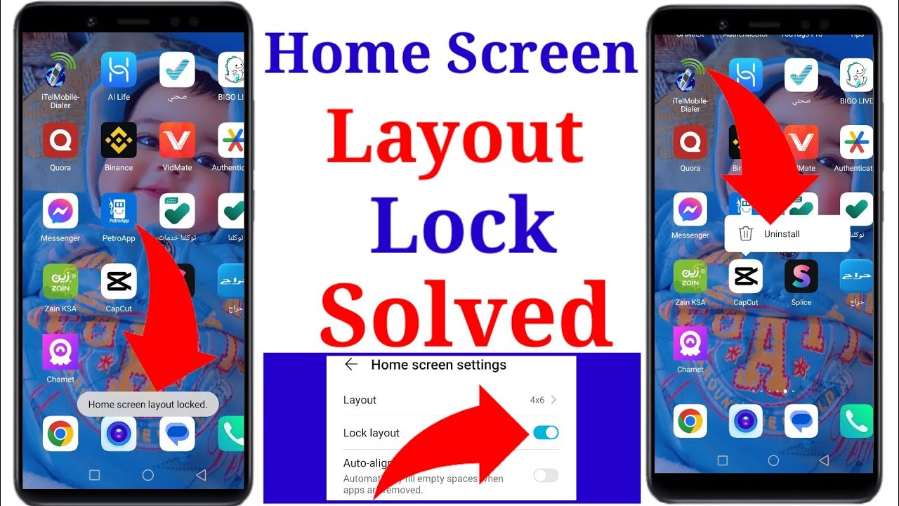 how to lock/unlock home screen layout home screen layout is locked layoutlocked YouTube