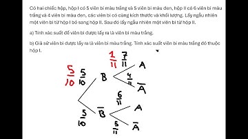 Toán 12: Có hai chiếc hộp, hộp I có 5 viên bi màu trắng và 5 viên bi màu đen, hộp II có 6 viên bi