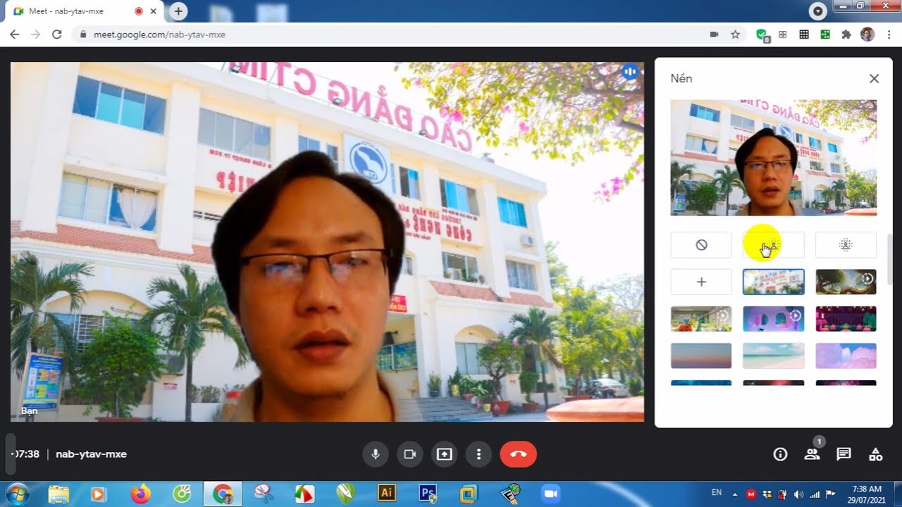 Hướng dẫn nhanh đổi hình nền (background) và các lưu ý khi đổi background  trong Google Meet - YouTube