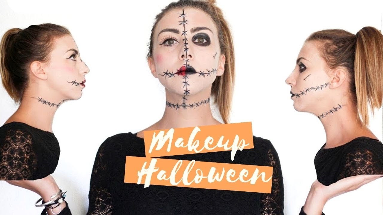 Maquillage halloween 🎃  - Poupée voodoo possédée facile