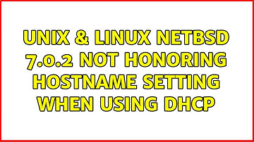 Unix & Linux: NetBSD 7.0.2 not honoring hostname setting when using DHCP