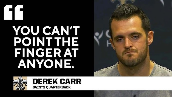 Derek Carr talks negative plays in TNF loss  Saints-Jaguars Postgame  Interview 