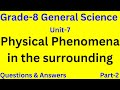 Grade 8 General Science Unit 7 Physical Phenomena In The Surrounding Part 2 Education Exam 
