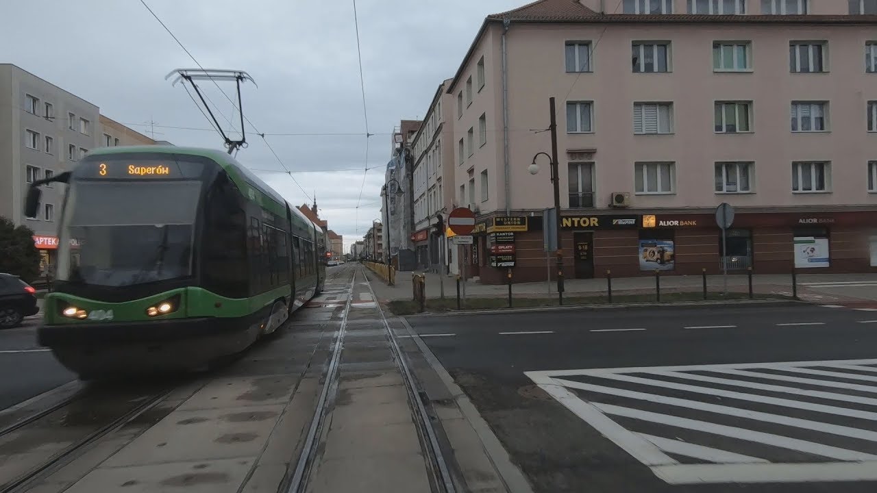 Tramwaje Elbląg CABVIEW. Linia 3 Saperów - Ogólna.