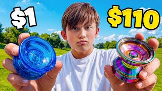 Insane $1 vs $100 dollar yoyo trick?!