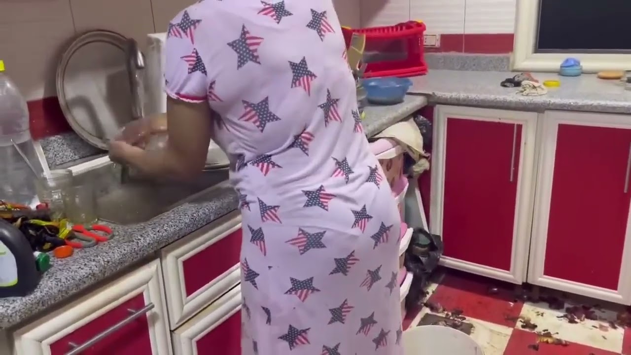 روتين ميمي الجامد اوي روتينات تنضيف المطبخ بالكامل لاجمد متابعين عندي روتيني اليومي 