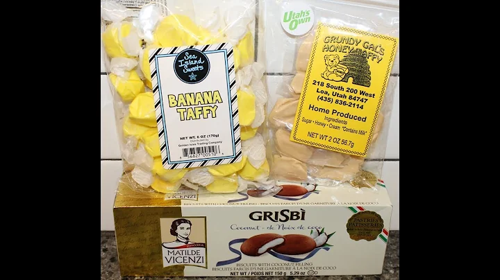 Sea Island Sweets Banana Taffy, Grundy Gals Honey Taffy, Matilde Vicenzi Grisbi Coconut Review