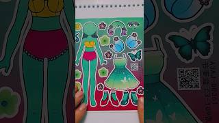 DIY Envy Dress Up Paper Doll - Inside Out 2 Style! #stickerart #sticker #cutestickers