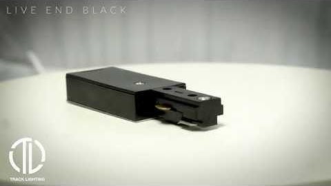 TRACK LIGHTING LIVE END FOR SINGLE CIRCUIT TRACK LIGHTING IN BLACK