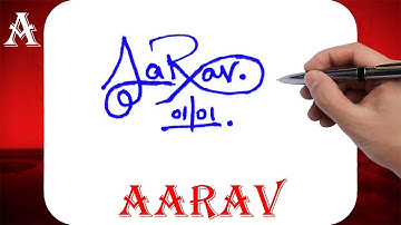 How to signature your name | Autograph | Billinioare signature | Aarav Name Signature Style