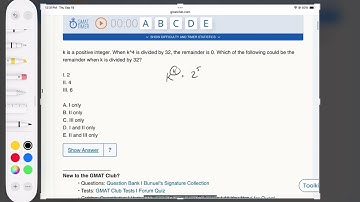 k is a positive integer. When k^4 is divided by 32, the remainder is 0. Which of the following...