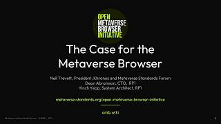 Open Metaverse Browser Initiative - SIGGRAPH 2026 screenshot 1