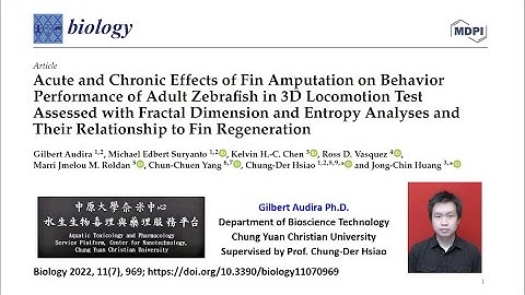 Fin Amputation on Behavior Performance of Adult Zebrafish in 3D Locomotion Test