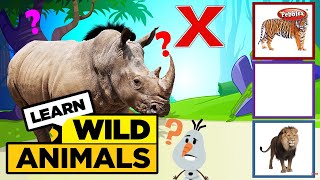 wild animals interactive wild animals names with pictures vocabulary english educational video