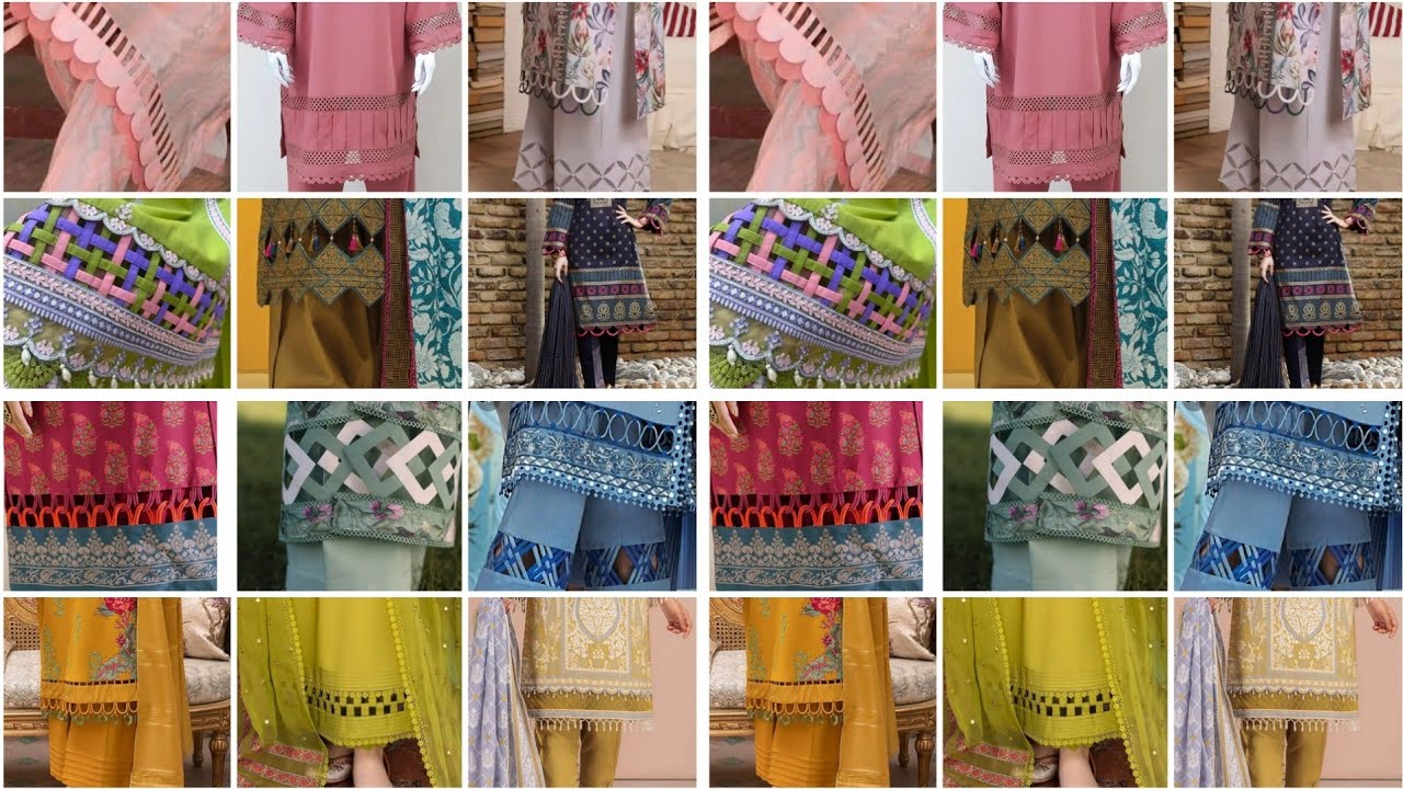 80+Stylish Chaak And Daman Designs | Kameez Side Chak Design | Chalk Daman Per Lace Lagane Ka Tarika