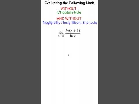 Limit of ln(x+1)/ln(x)